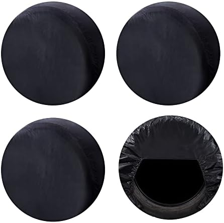 Moonet Tire Covers for RV Wheel (4 Pack Black), Oxford