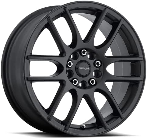 Raceline Wheels 141B Mystique Wheel Black 16X7″5X108/5X114.3 Bolt Pattern +40mm