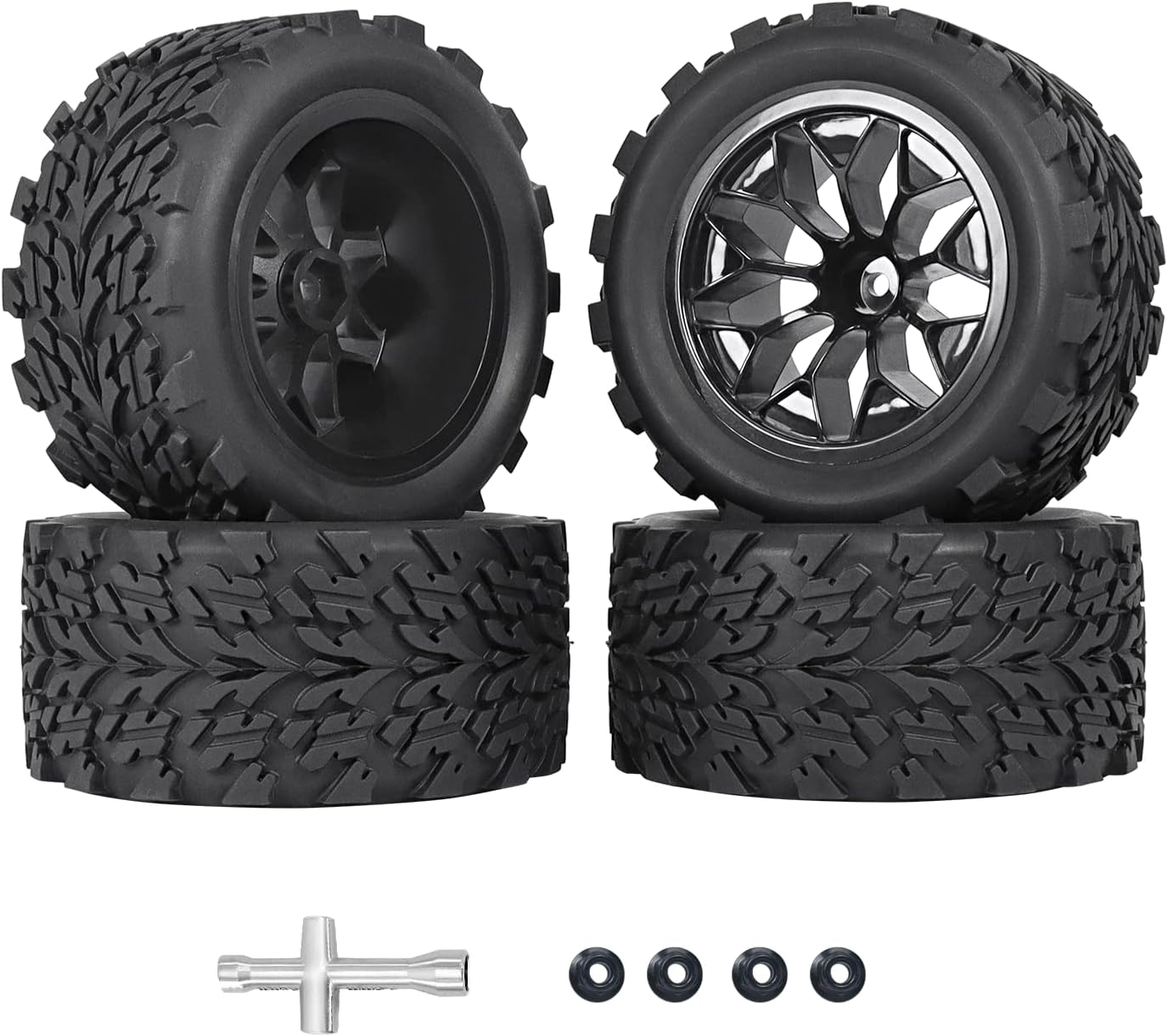 RC Station 12mm Hex RC Wheels and Tires 1/10 Scale