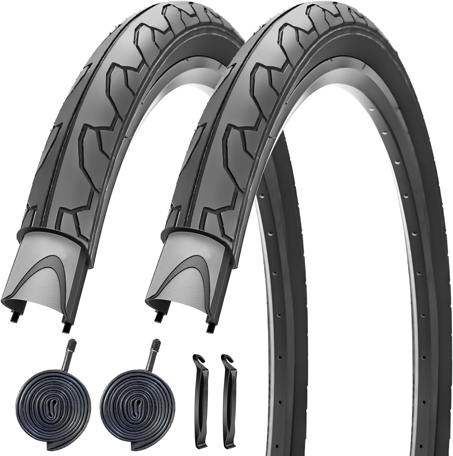 SIMEIQI 26×1.95 Slick Bike Tires (50-559) or with 26″ Bike